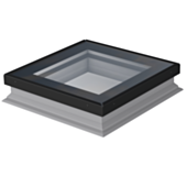 Fastkarm fladtagsvindue (plant glas)
