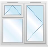 uPVC Clear Glazed 3PTOV Window (RH) - Smart Secure with Kubu®